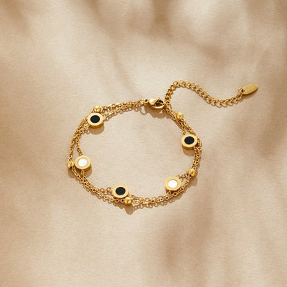 Nyra – Pulsera Onyx y Piedra Blanca