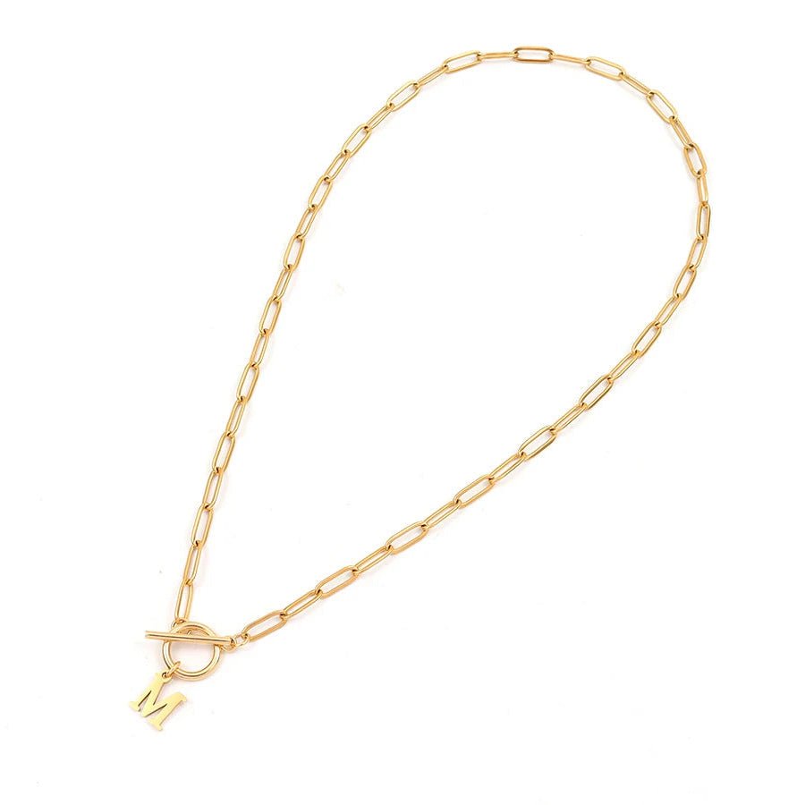Amara – Collar Inicial en Eslabones de Papel