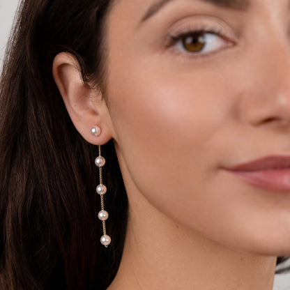 Gal – Pendientes Colgantes con Perlas