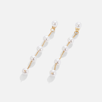 Gal – Pendientes Colgantes con Perlas