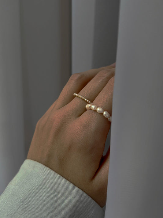 Jane - Anillo Dualidad Oro y Perlas