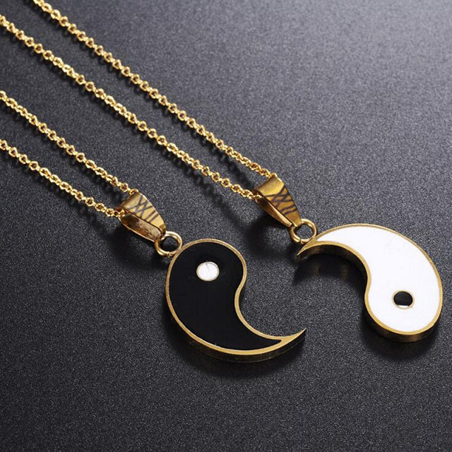 Tao – Collar Yin Yang Separable para Pareja o Amigos