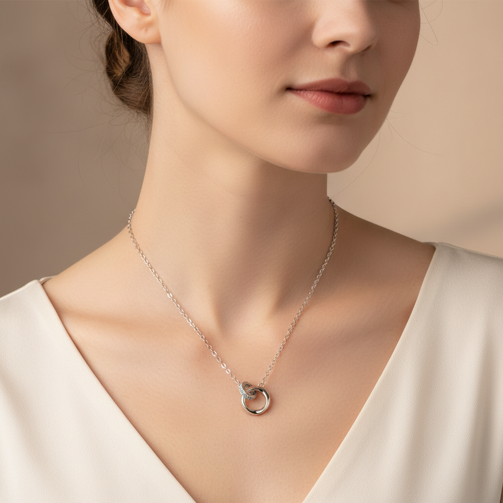 Kris – Collar Amor Cinta de Möbius en Plata de Ley