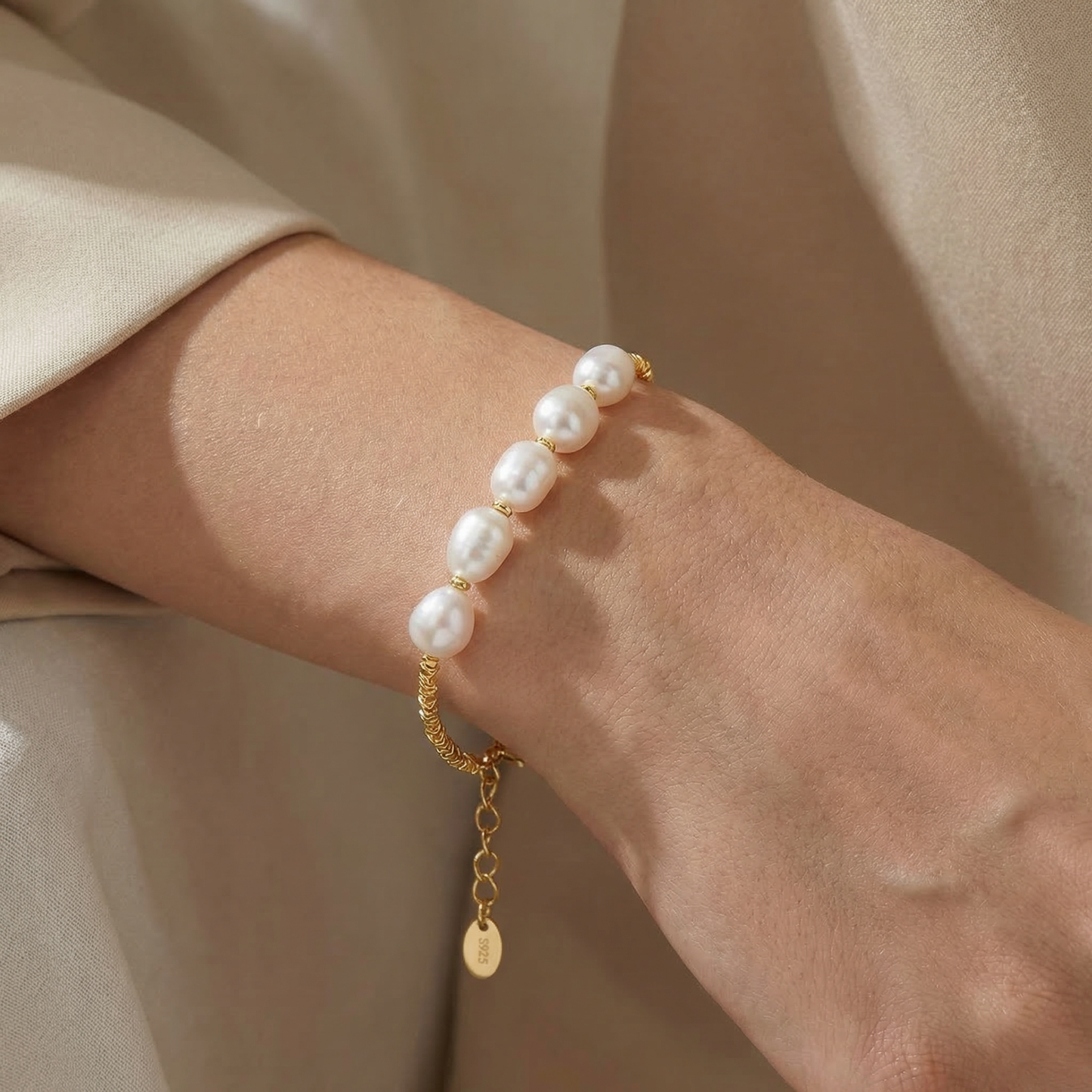Hermione – Pulsera Perla Chic con Estilo Sofisticado