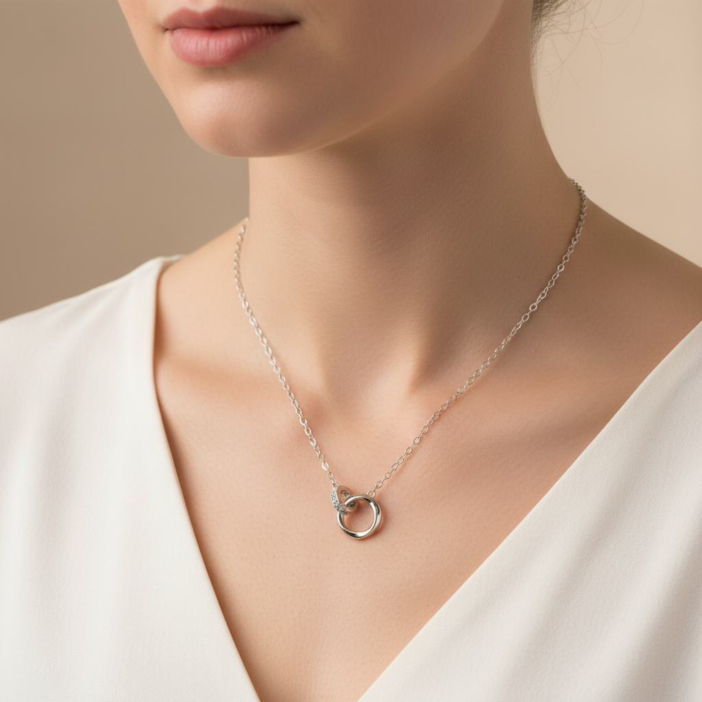 Kris – Collar Amor Cinta de Möbius en Plata de Ley