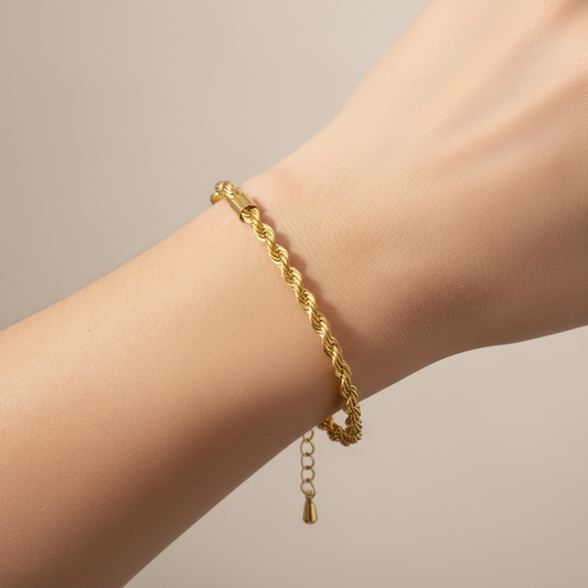 Sofía – Pulsera de Cadena Retorcida Tipo Cuerda
