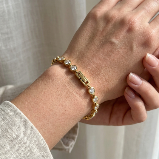 Winnie – Pulsera Tennis Bezel