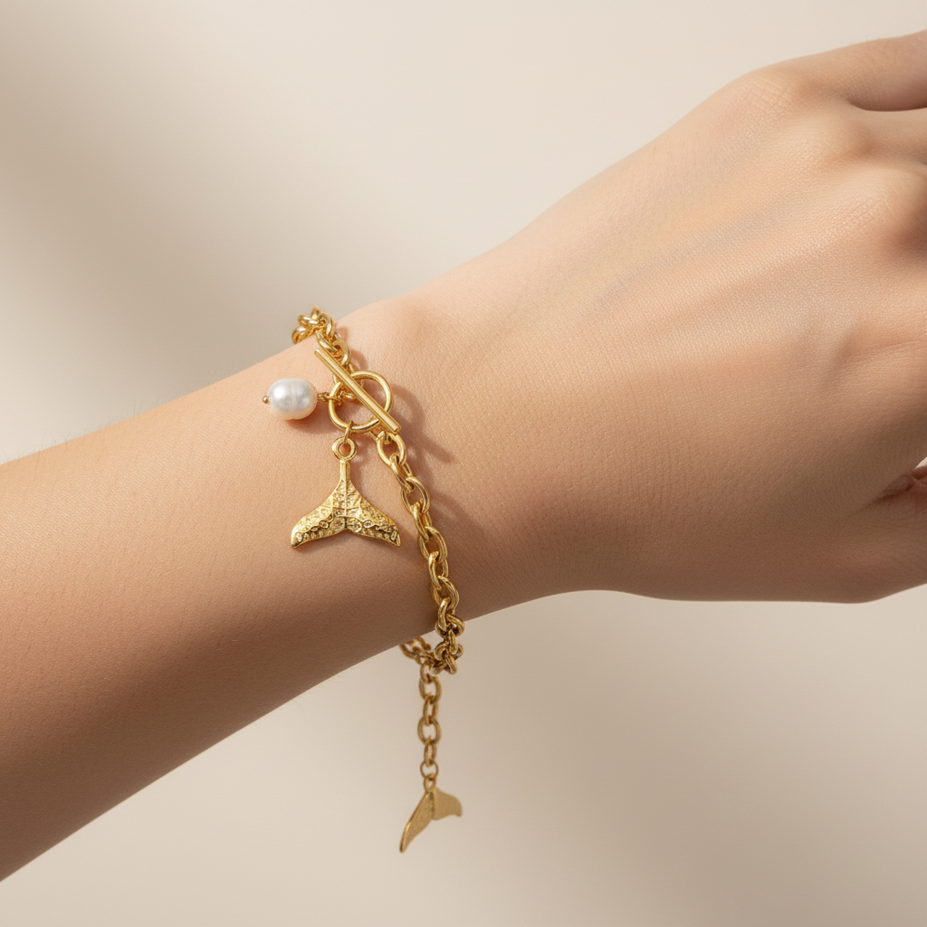 Coralia – Pulsera Caracola Marina Elegante
