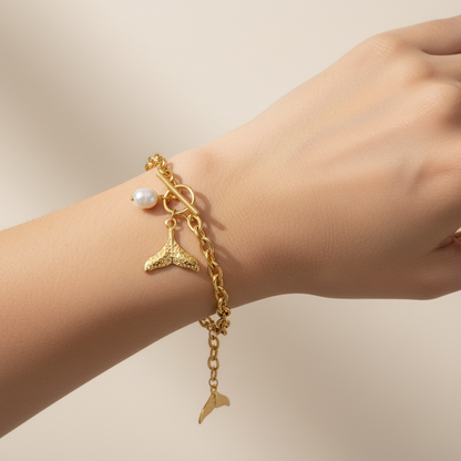Coralia – Pulsera Caracola Marina Elegante