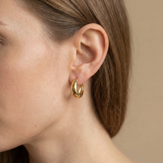 Andy – Pendientes Plateados Estilo Frost