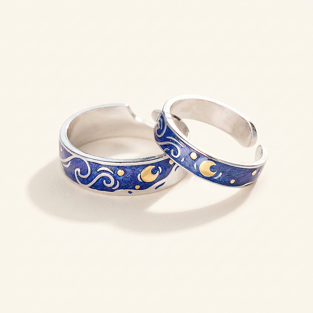 Damas Anillo Set Ajustable Cielo Estrellado (2-piezas)