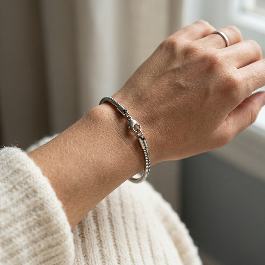 Neda – Pulsera de Cadena Serpiente Redonda Elegante