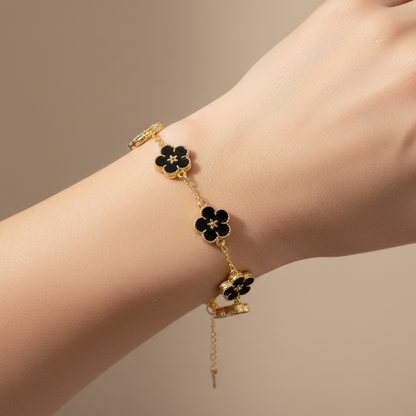 Lian – Pulsera Doble Cara con Flores de Ciruelo
