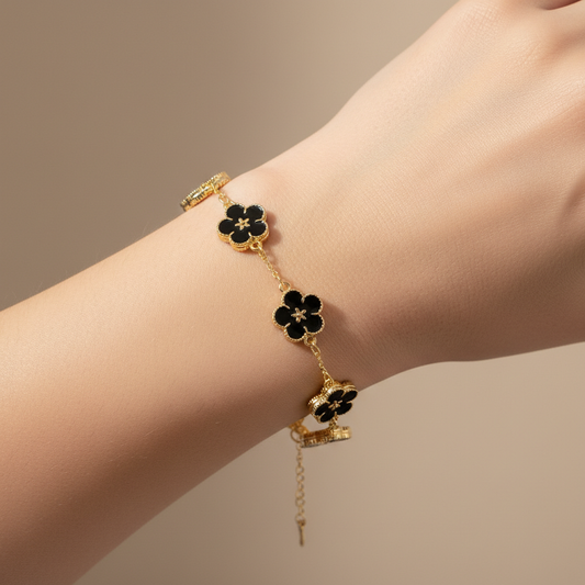 Lian – Pulsera Doble Cara con Flores de Ciruelo