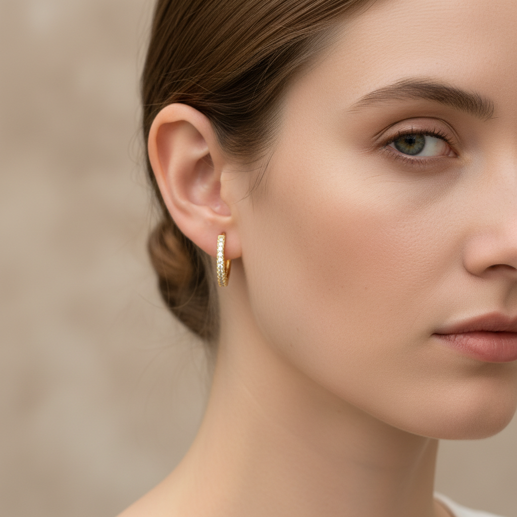 Wilma – Pendientes de Aro con Cierre Redondo