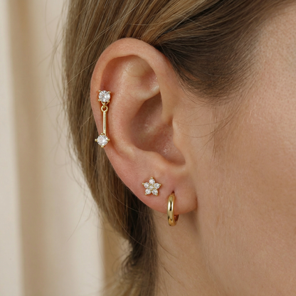 Anastasia – Set de Pendientes Irregulares con Diamantes