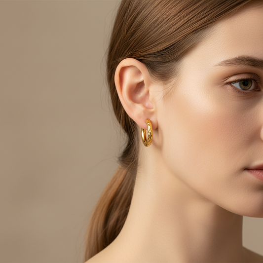 Riley – Pendientes Clip Redondos Brillo Estelar