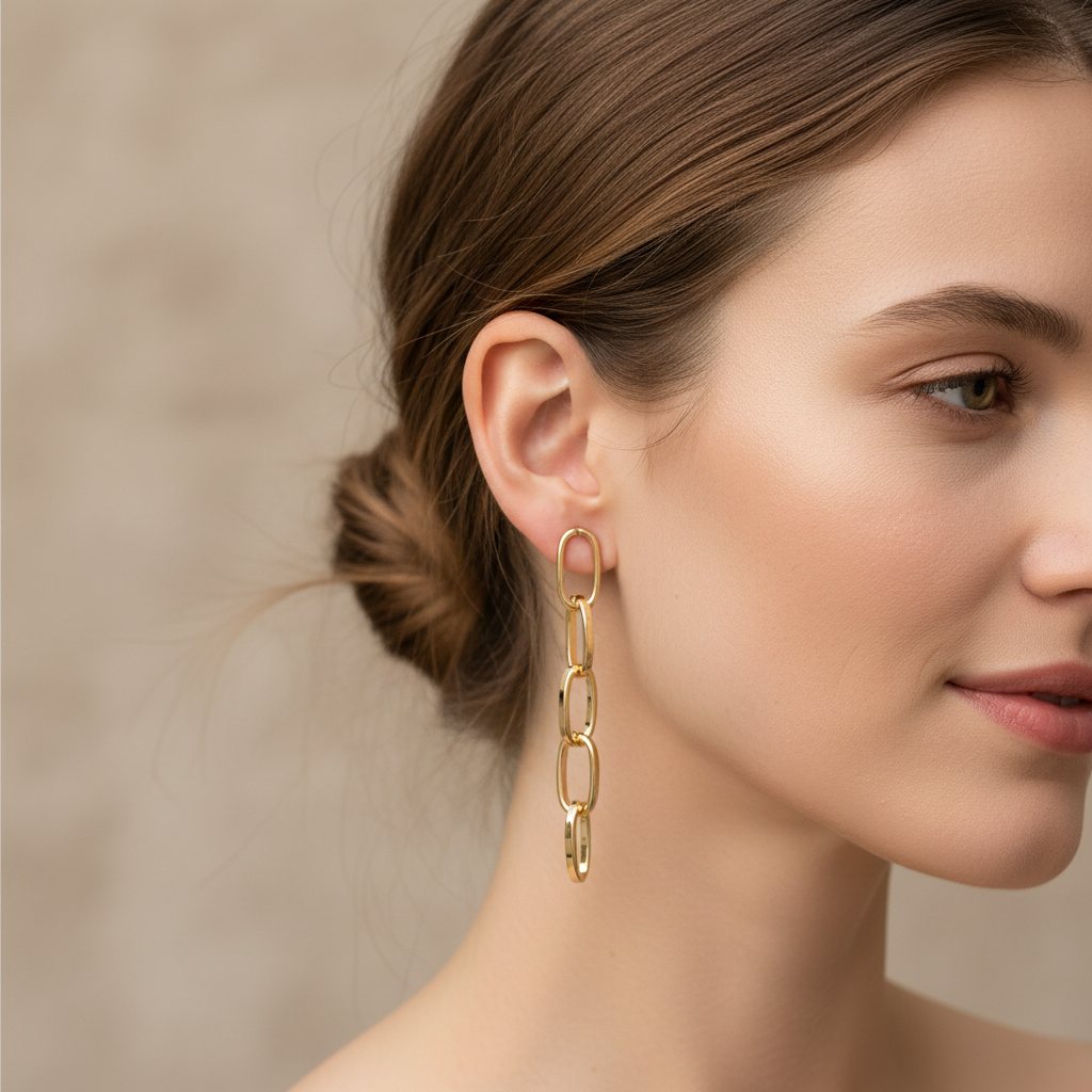 Lucia – Pendientes de Forma de Cadena