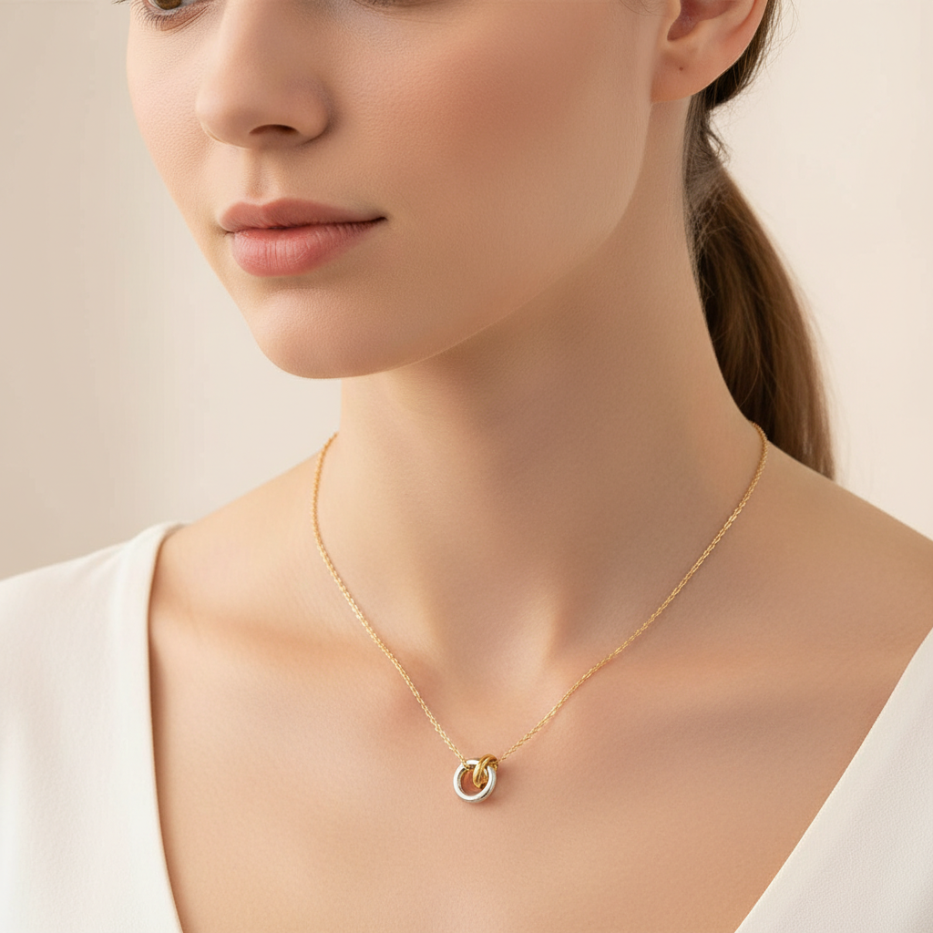 Aurel – Collar de Acero Inoxidable Bicolor