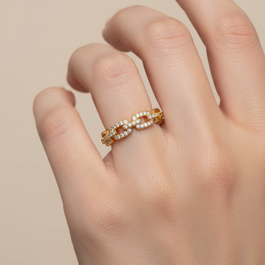 Jillian – Anillo Calado de Doble Capa Elegante Estilo Minimalista