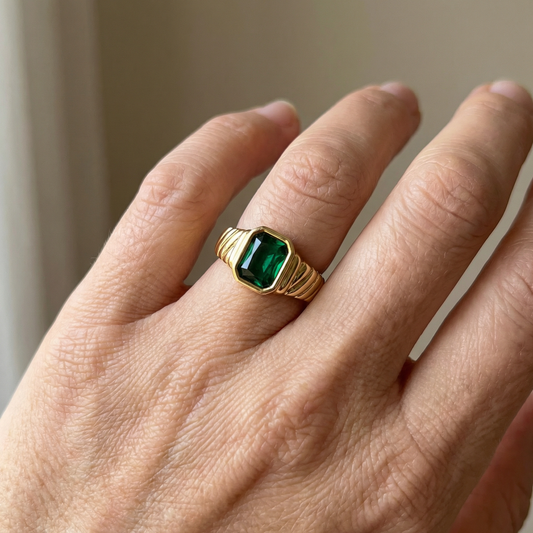 Zendy – Anillo Zirconio Acero Chic