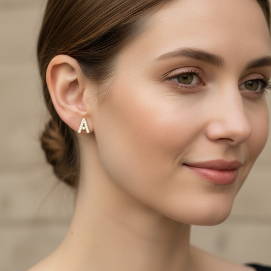 Aiah – Pendientes Letra del Alfabeto Inglés