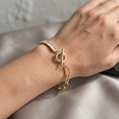 Billie – Pulsera Tennis con Cierre Elegante