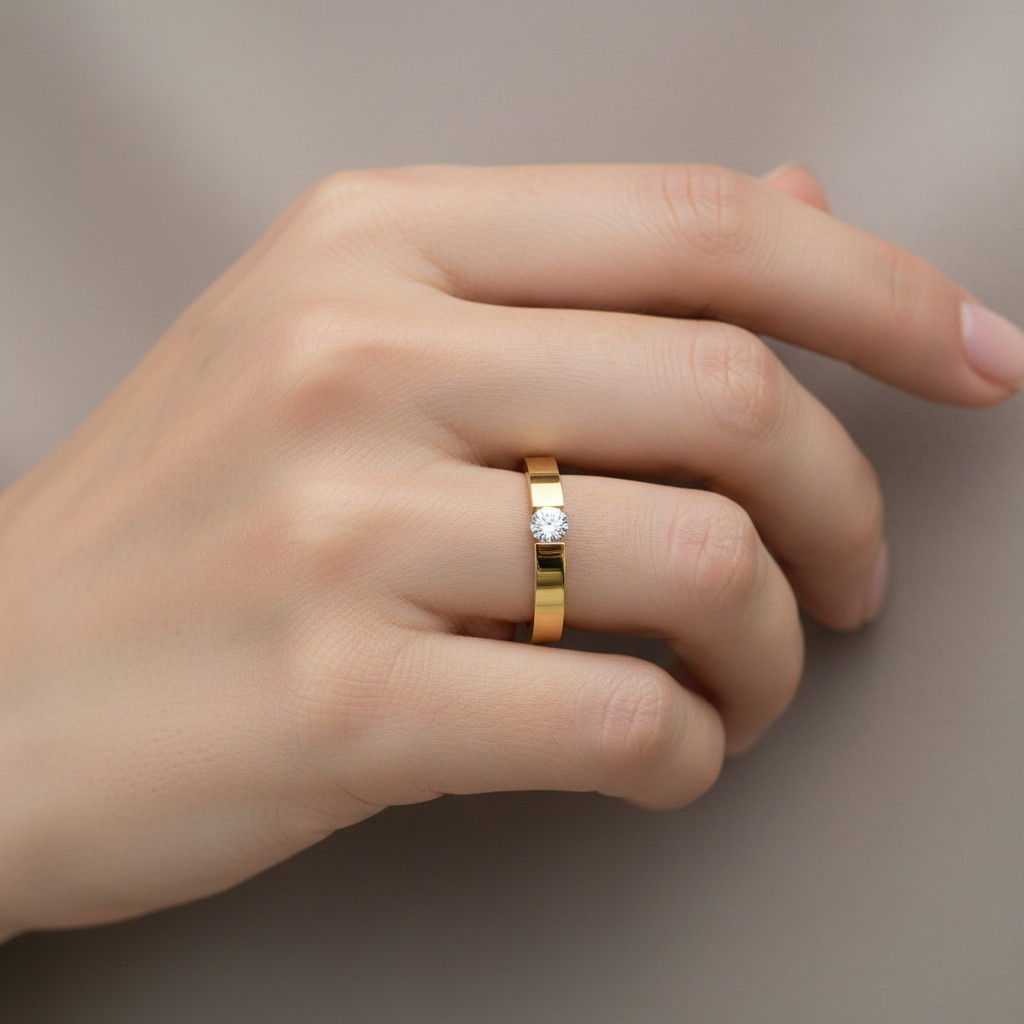 Adriana – Anillo Zirconia Elegante para Pareja