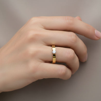 Adriana – Anillo Zirconia Elegante para Pareja