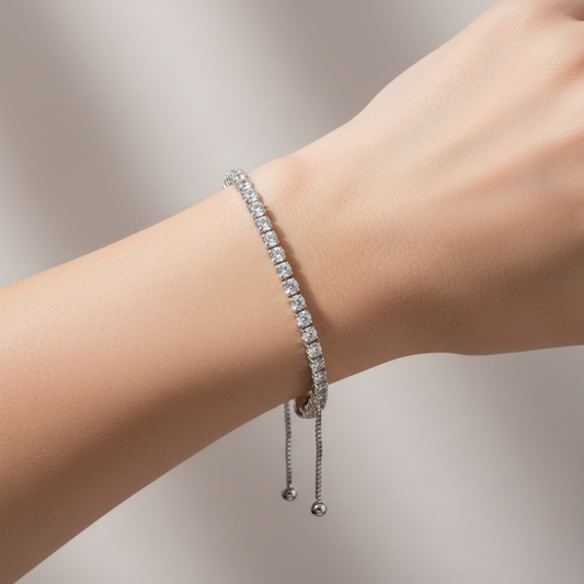 Alicia – Pulsera Zirconia Cuadrada Elegante