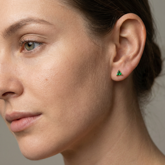 Inez – Pendientes de Triángulo Zirconio Colorido