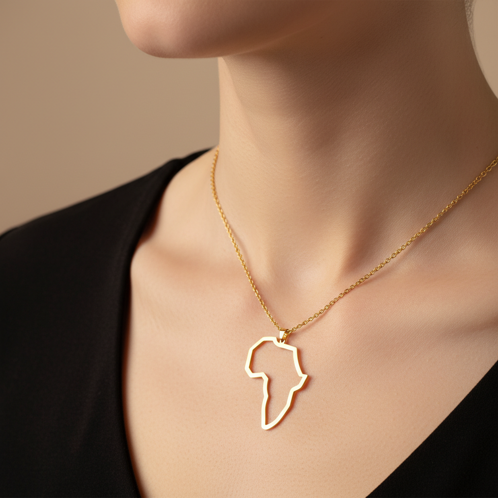 Amara – Collar Contorno de África