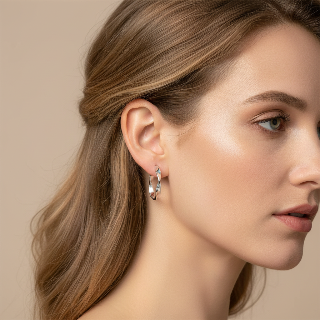 Selina – Pendientes C Retorcidos Elegantes