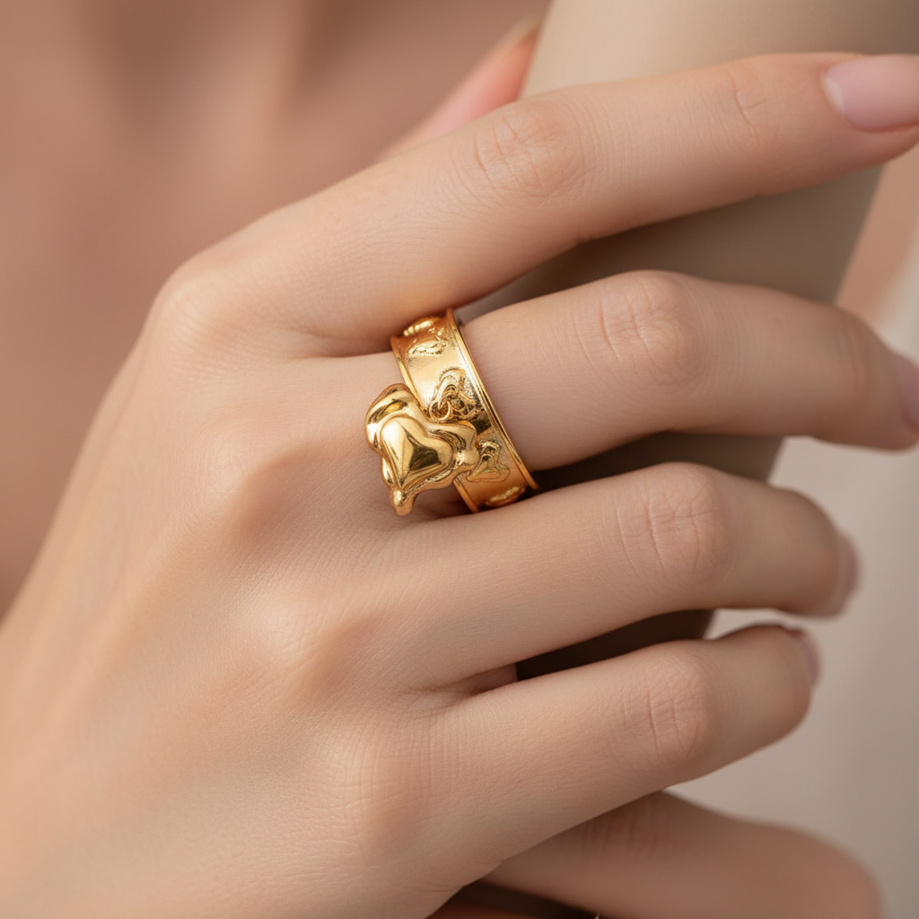 Amara – Anillo Corazón Elegante