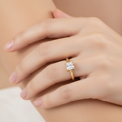 Tashi – Anillo Chapado en Oro Elegante