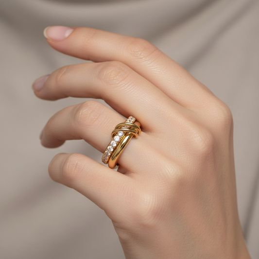 Nova – Anillo de Doble Banda Elegante
