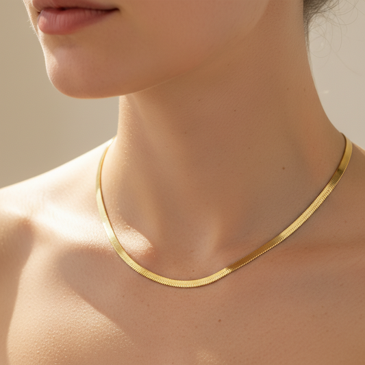 Naomie – Collar Choker Malla Serpiente