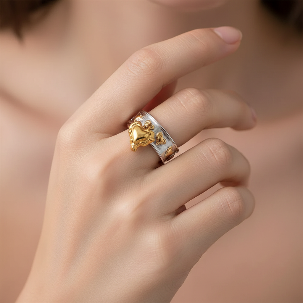 Amara – Anillo Corazón Elegante