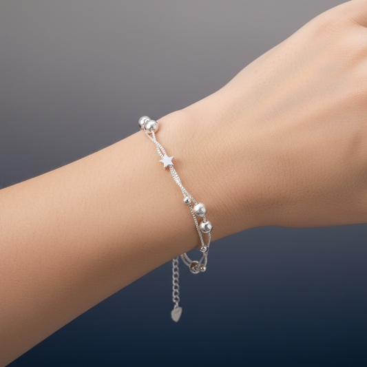 Alira – Pulsera Doble Estrella Elegante
