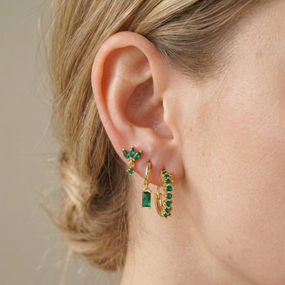 Leona – Set de Pendientes de Zirconia Cuadrados de Moda