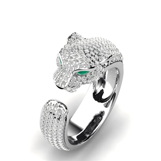 Mika – Anillo Jaguar Ajustable en Oro Rosa