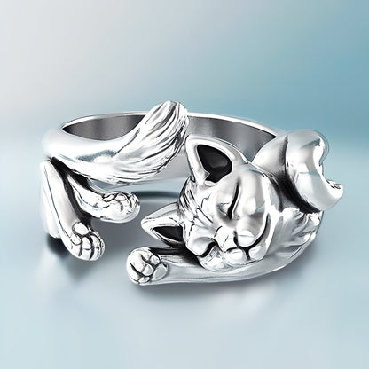 Mia – Anillo Gato Elegante