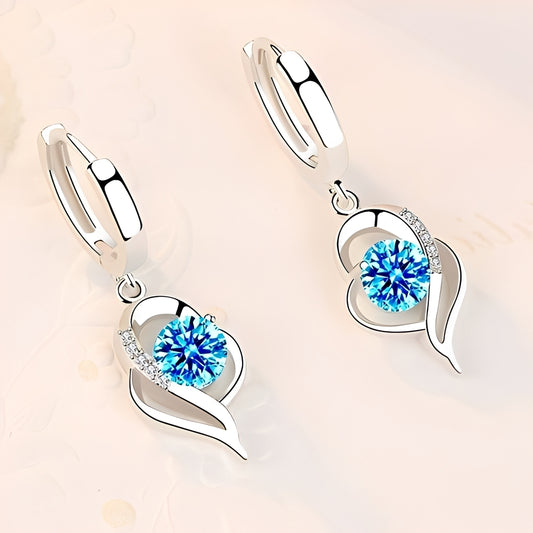 Noelle – Pendientes Florales en Plata de Ley 925 y Circonitas
