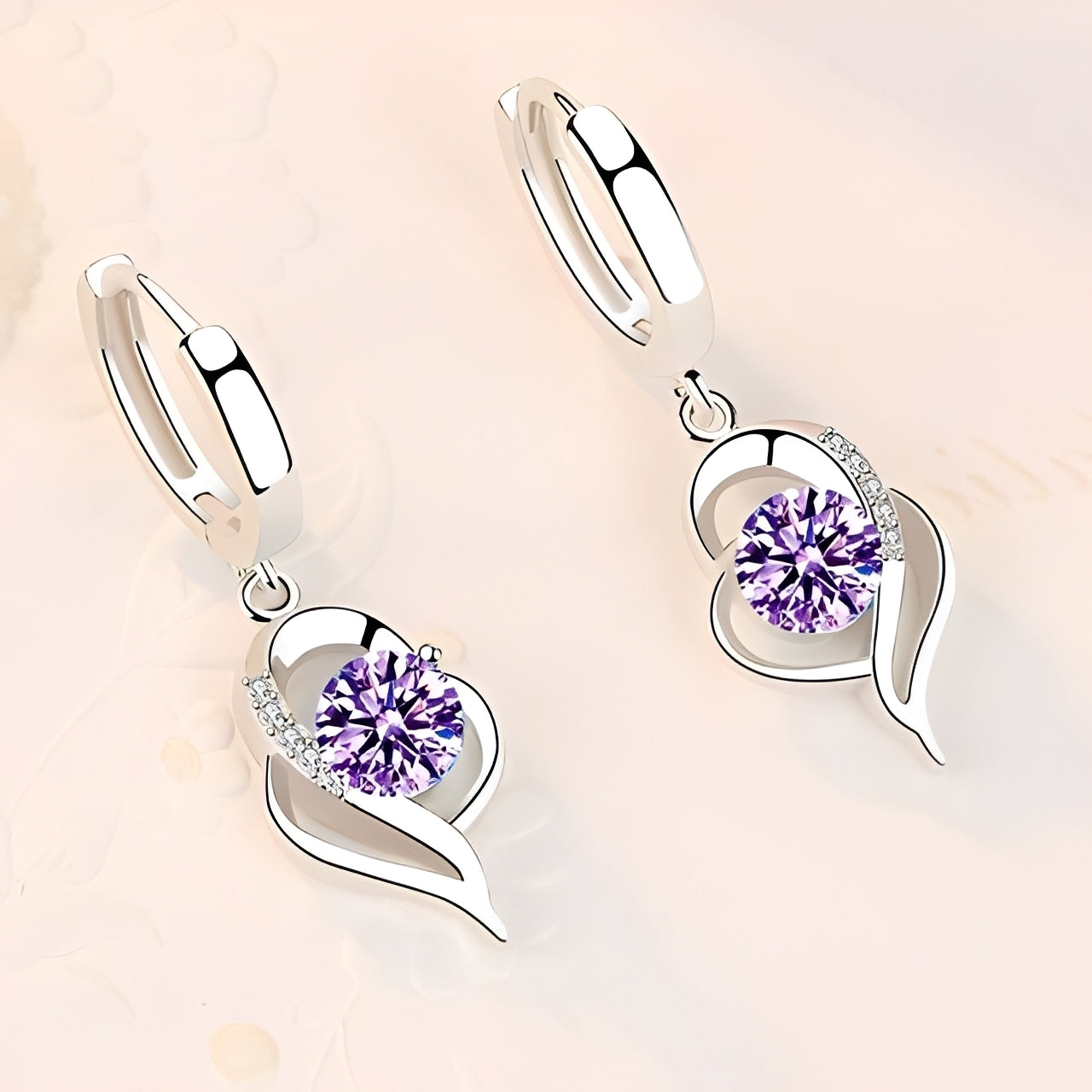 Noelle – Pendientes Florales en Plata de Ley 925 y Circonitas