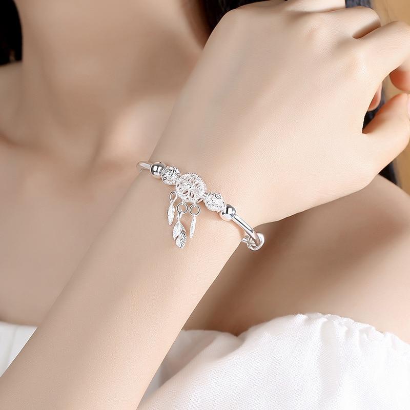 Aiyana – Pulsera Atrapasueños Ajustable en Plata 925