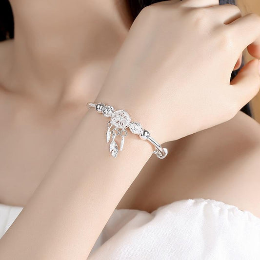 Aiyana – Pulsera Atrapasueños Ajustable en Plata 925