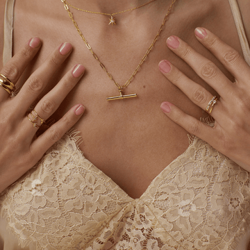Anillo Abierto de Mujer con Motivo de Estrella y Luna y Acentos de Cristal
