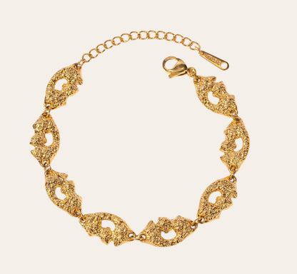 Elisha – Pulsera Textura Vintage de Acero