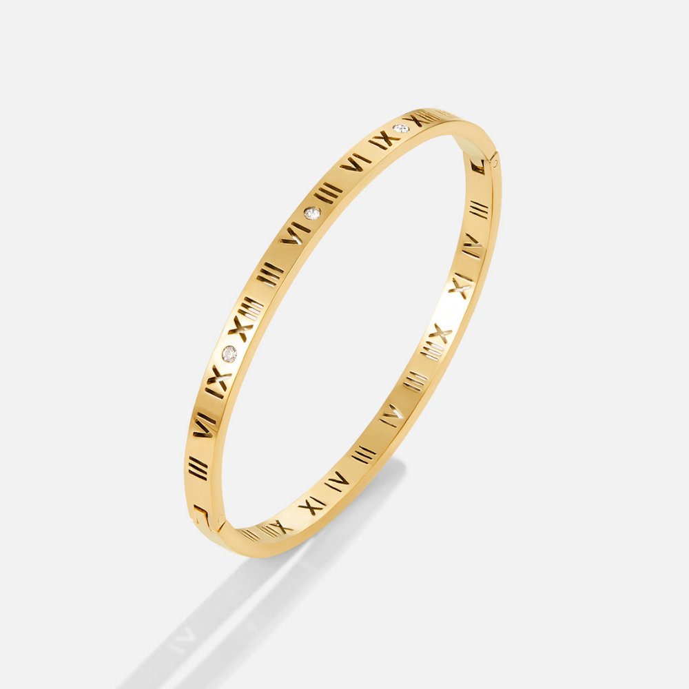Vanya – Pulsera Rígida Oro 18K Brillante