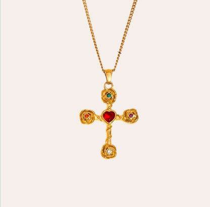 Rosette – Collar Cruz Elegante